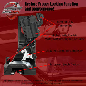 Rear Liftgate Door Lock Actuator - Replacement Tailgate Latch Assembly - Replaces 9L8Z-7843150-B, 937-663, 9L8Z843150B, 937663 - Fits Ford, Mercury and Mazda Years 2008-2012