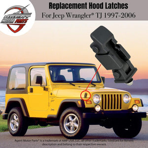 Hood Latches - Set of 2 - Replaces# 55176636AD, 68038118AA, 42422 - Fits Jeep Wrangler TJ