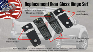 Rear Window Hinges Set - Fits Nissan Pathfinder 2005 - 2012 - Replaces# 90320-ZP40A 90321-ZP40A