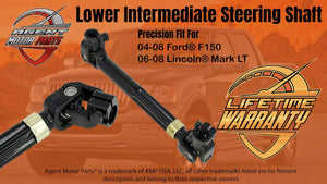 Intermediate Lower Steering Shaft Assembly with U Joint - Replaces# 8L3Z-3B676-B, 5L3Z3B676AA, 425-361 - Fits Ford F150, Lincoln Mark LT