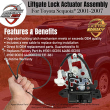 Load image into Gallery viewer, Integrated Rear Liftgate Lock Actuator with Cable - Replaces# 69301-0C010 64680-0C010 931-861 - Fits Toyota Sequoia