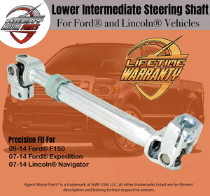 Intermediate Steering Shaft with U Joint - Replaces# 8L1Z-3B676-A, 8L1Z3B676A - Fits Ford & Lincoln Trucks and SUVs