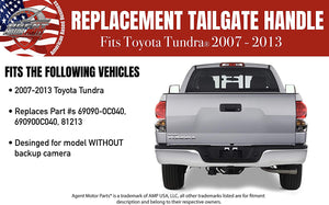 Replacement Tailgate Handle Latch with Keyhole - Fits Toyota Tundra 2007 - 2013 - Replaces 69090-0C040, 690900C040, 81213