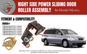 Right Rear Sliding Door Roller - Replaces# 72521-SHJ-A21 - Fits Honda Odyssey 2005-2010