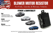 Load image into Gallery viewer, HVAC Blower Motor Resistor - Replaces# 8E5Z19E624A, 8E5Z-19E624-A, JA1712, 4P1589,YH1825, EBY-100342 - Fits Ford, Lincoln, Mercury
