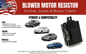 HVAC Blower Motor Resistor - Replaces# 8E5Z19E624A, 8E5Z-19E624-A, JA1712, 4P1589,YH1825, EBY-100342 - Fits Ford, Lincoln, Mercury