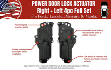 Load image into Gallery viewer, Power Door Lock Actuator - Set of 4 - Replaces# 6L3Z25218A43AA, 6L3Z25218A42AA - Fits Ford Vehicles