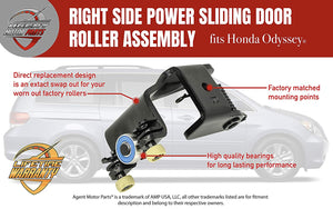 Right Rear Sliding Door Roller - Replaces# 72521-SHJ-A21 - Fits Honda Odyssey 2005-2010