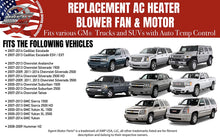 Load image into Gallery viewer, AC HVAC Heater Blower Motor - Replaces# 15-81683, 22741027, 20760618, 700164 -Fits Chevy, GMC, Hummer